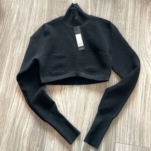 BCBGMAXAZRIA Meela Long Sleeve Crop Top